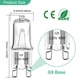 thumbnail image 2 of Bombilla G9 TAIYALOO 40W Pack de 12, 2700K regulable 120V, 2 of 7