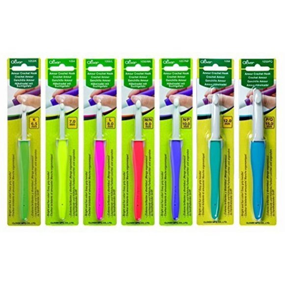 Ganchos de Crochet Clover 6.5/7/8/9/10/12/15 mm Juego de 7