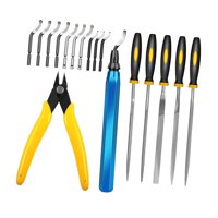 Magideal - Alicates Desbarbadores Con Mango Ergonómico Y Mango Ergonómico. Herramienta Versátil Para Eliminar Rebabas. Incluye 5 Limas Para Bordes De Impresión 3