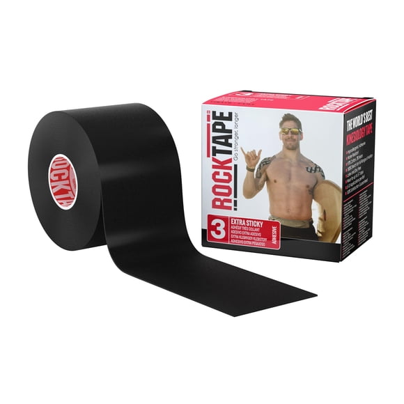 Cinta Adhesiva RockTape Extra Adhesiva 5 cm x 32 m Negra