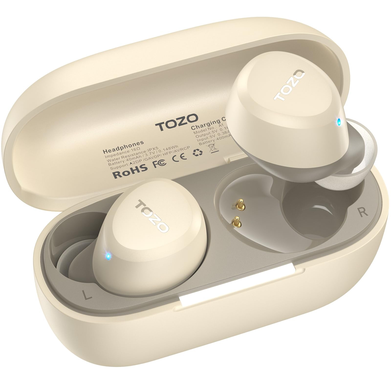 Auriculares Inalámbricos Tozo A1 Bluetooth 5.3 A Prueba De Agua Con Funda