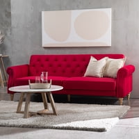 Daniels - Sofá Futón 3 Cuerpos Clásico Milán Rojo Eg2025Rd