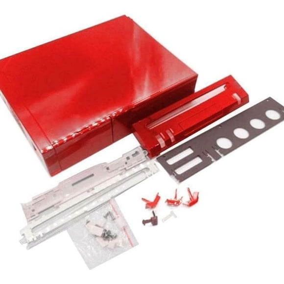 Carcasa roja LRWDEFA para Wii con botones