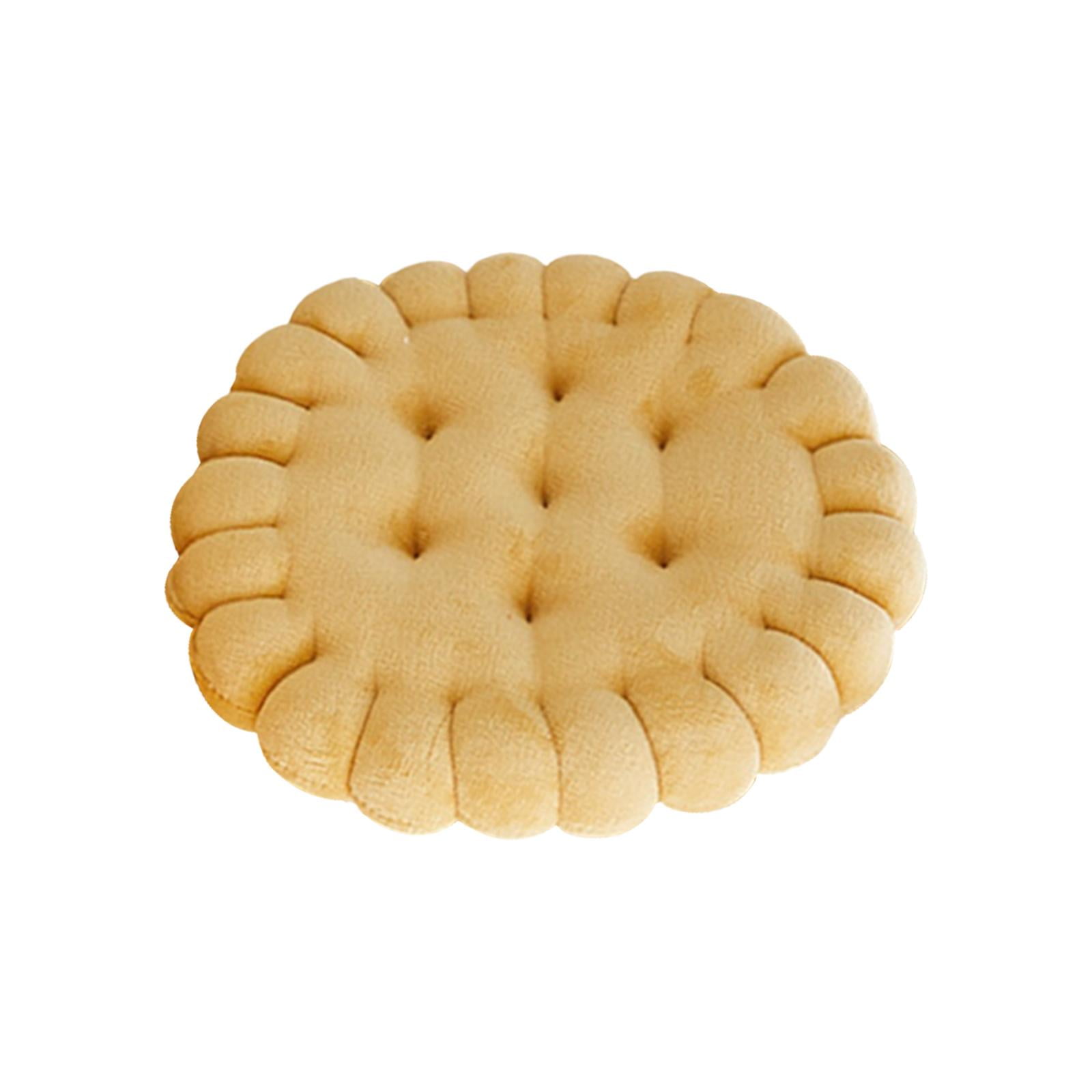 Magideal - Cojín Con Forma De Galleta, Cojín Para Asiento, Decoración Del Hogar, Cómodo Y Moderno Cojín Para El Suelo, Cojín Para Sofá, Silla, Asiento De Oficina Amarillo