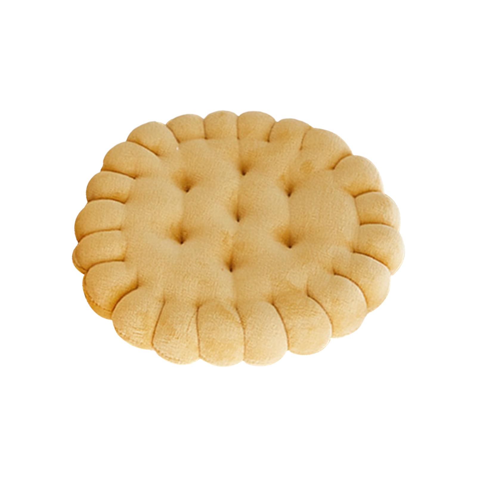 Magideal - Cojín Con Forma De Galleta, Cojín Para Asiento, Decoración Del Hogar, Cómodo Y Moderno Cojín Para El Suelo, Cojín Para Sofá, Silla, Asiento De Oficina Amarillo