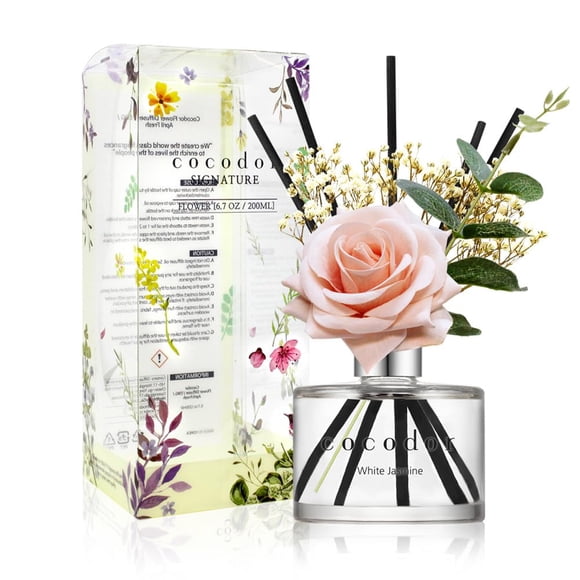 Difusor Reed Cocod'or, flor de rosa y jazmín blanco, 200 ml