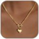 thumbnail image 1 of Collar Airmb corazón 14K bañado en oro de latón, de 17 a 43 cm, 1 of 3