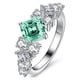thumbnail image 1 of Anillos de Compromiso de Moissanita para Mujer 1 Uds Corte Asscher Color D VVS1 Anillos de Boda de Diamante Moissanita Aniversario Promesa Anillos de Plata Esterlina para Mujer con Certificado, 1 of 9
