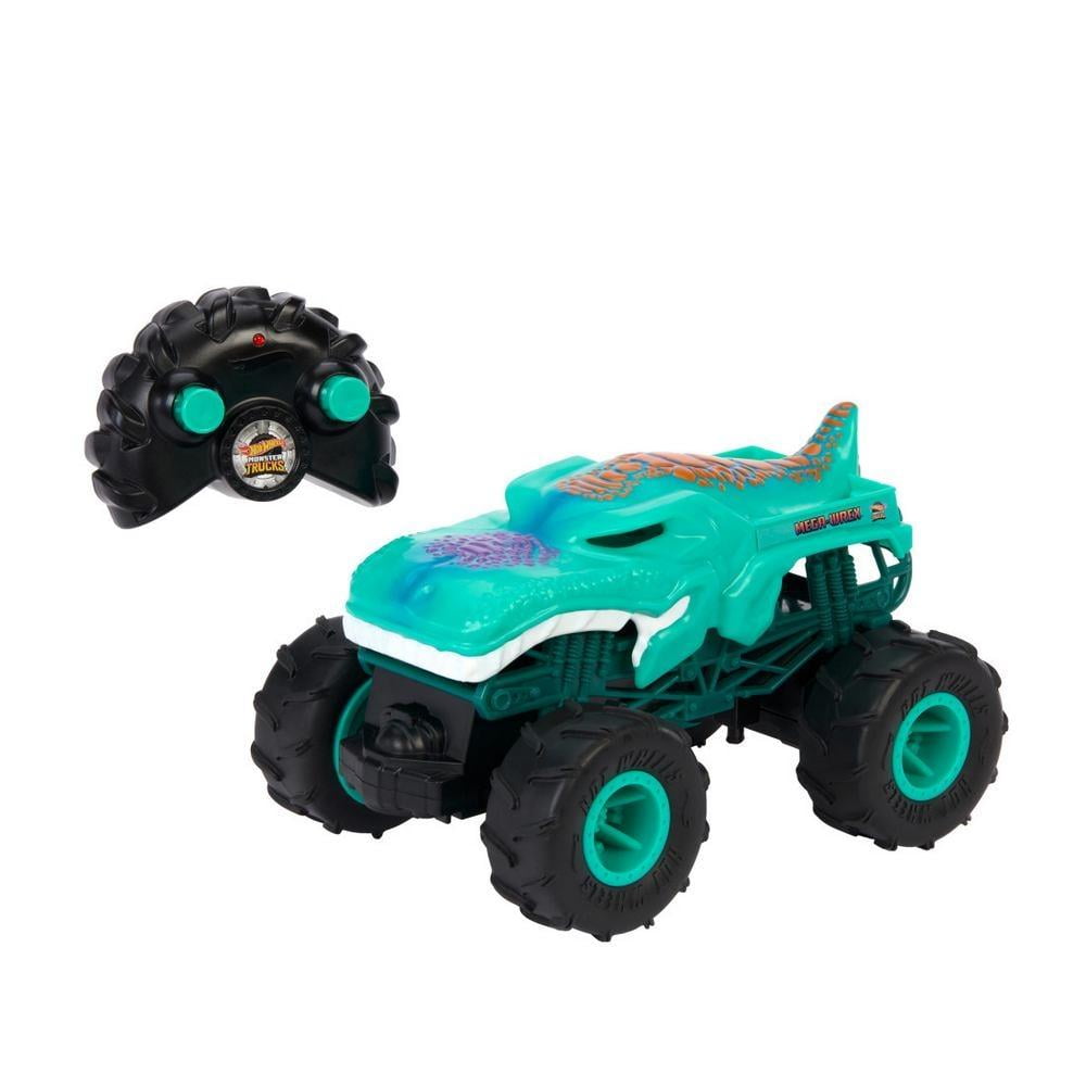 Vehículo A Control Remoto Hot Wheels Monster Trucks Mega Wrex Escala 1:24
