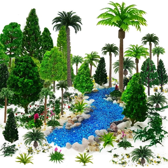 Kit de diorama QuarenDen de 42 piezas con árboles y paisaje