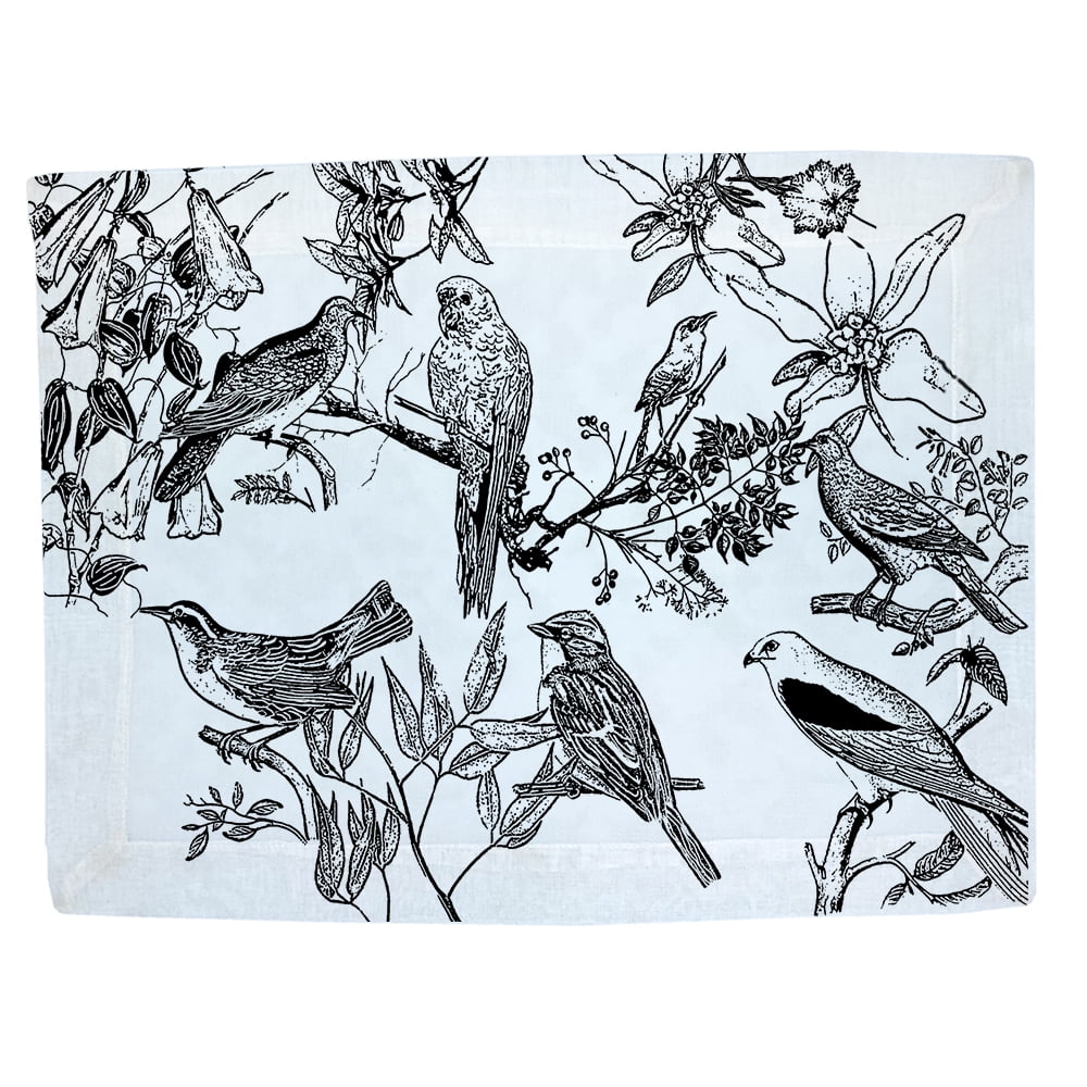 Tuyo Print - Set 4 Individuales Velo Organza Aves Chilenas