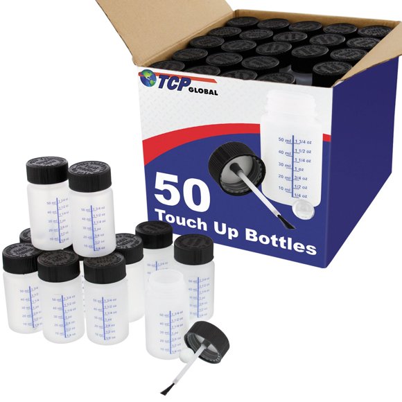 Botellas TCP Global 60 ml (Pack de 50) con tapas de seguridad