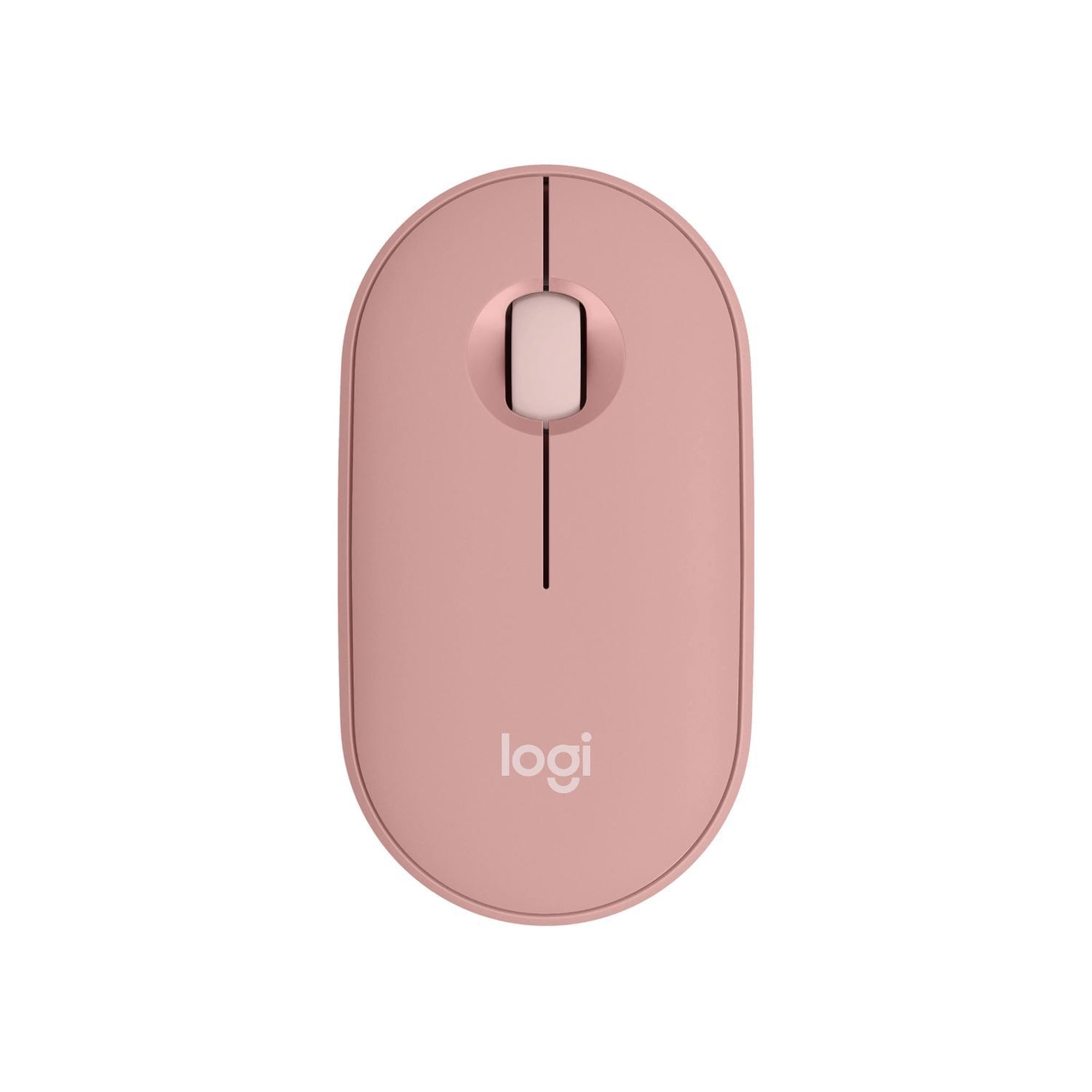 Logitech - Mouse Bluetooth Pebble Mouse 2 M350s Rosado