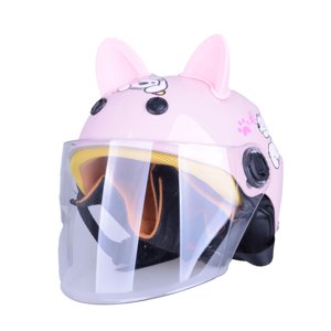 Ioensy - Casco De Invierno Decoración Casco De Monopatín Casco De Bicicleta Para Niños Para Andar En Bicicleta Al Aire Libre Rosa