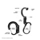 thumbnail image 3 of Mosquetón con clip y gancho GEAR AID HEROCLIP Mini Stealth Black, 3 of 7