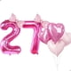 thumbnail image 1 of Set de Globos de Papel Metalizado Rosa Florisland 40" Número 27 para Cumpleaños, 1 of 6