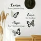 thumbnail image 2 of 1pc Black And White Butterfly English Phrase Inspirational Wall Sticker For Any Combination, Cartoon Painting Butterfly PVC Wall Sticker, For Home Living Room Bedroom Wall Decor, 2 of 4