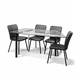 thumbnail image 3 of Comedor Moderno De Vidrio + 4 Sillas Tapizadas Diseño Elegante Y Resistente, 3 of 3
