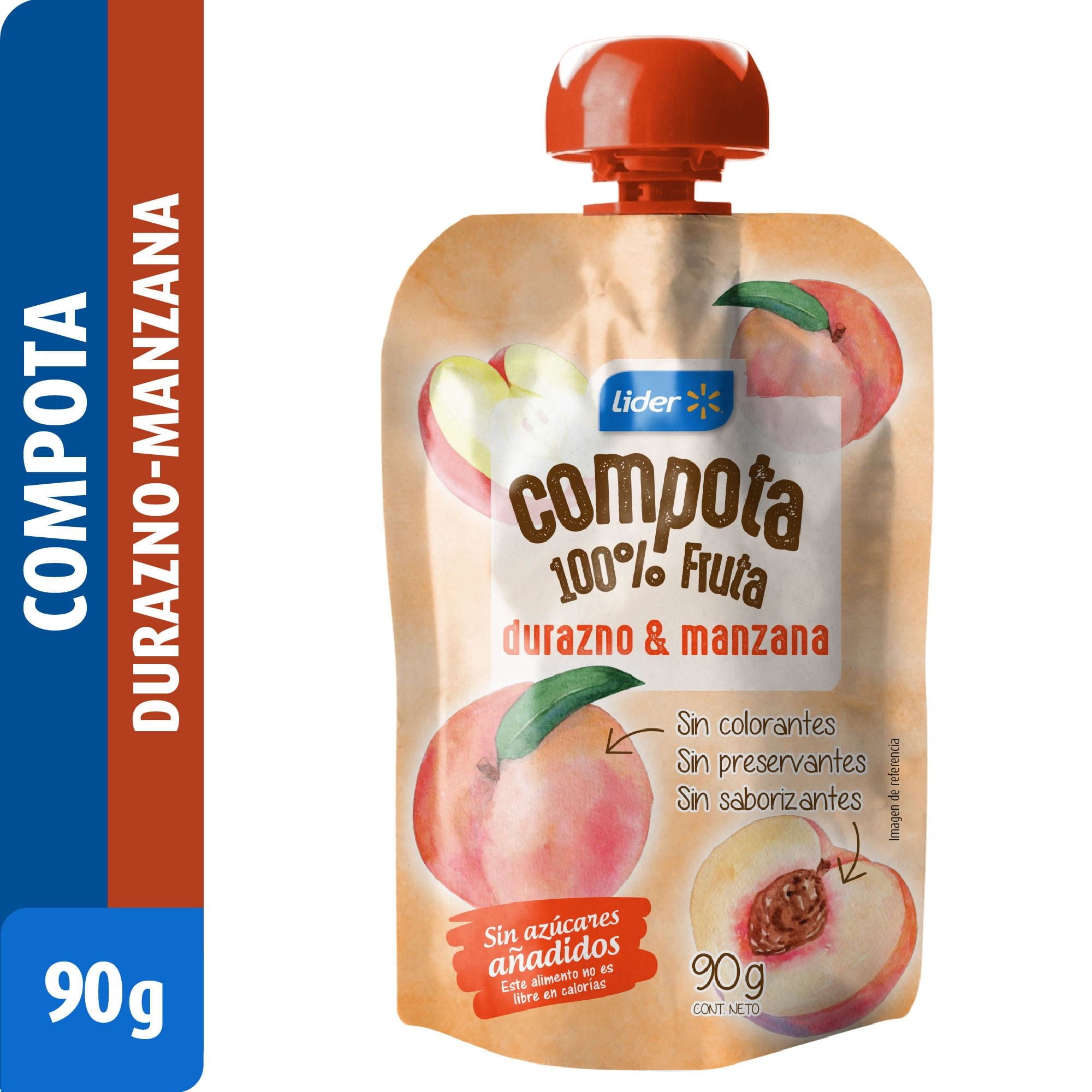 Compota Durazno Y Manzana 90 g Lider