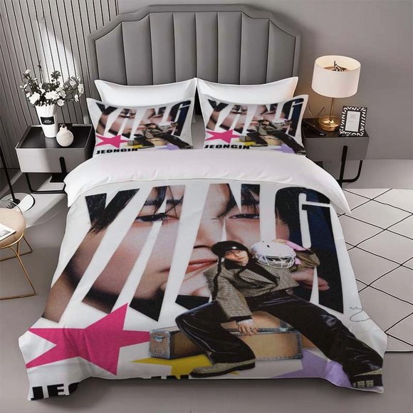 Liang Jingyin Poster Duvet Cover Set Soft Comfortable All-Season Bedding for Home and Bedroom Includes 1 Duvet Cover and 2 Pillowcases