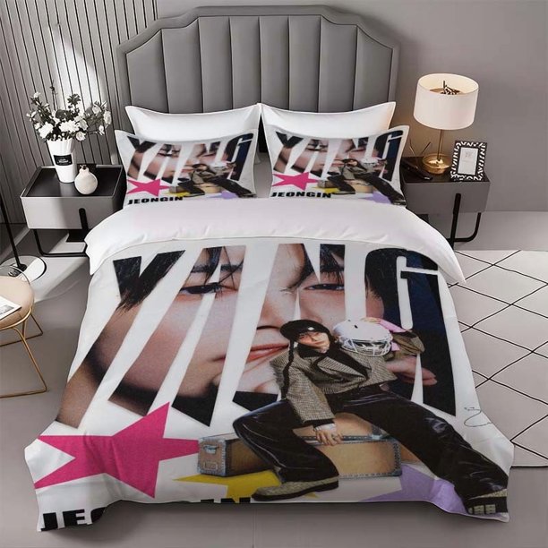 Liang Jingyin Poster Duvet Cover Set Soft Comfortable All-Season Bedding for Home and Bedroom Includes 1 Duvet Cover and 2 Pillowcases