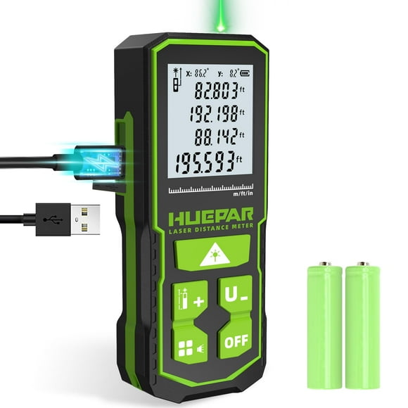 Medidor de distancia láser Huepar S60-G 60 m con sensor de ángulo