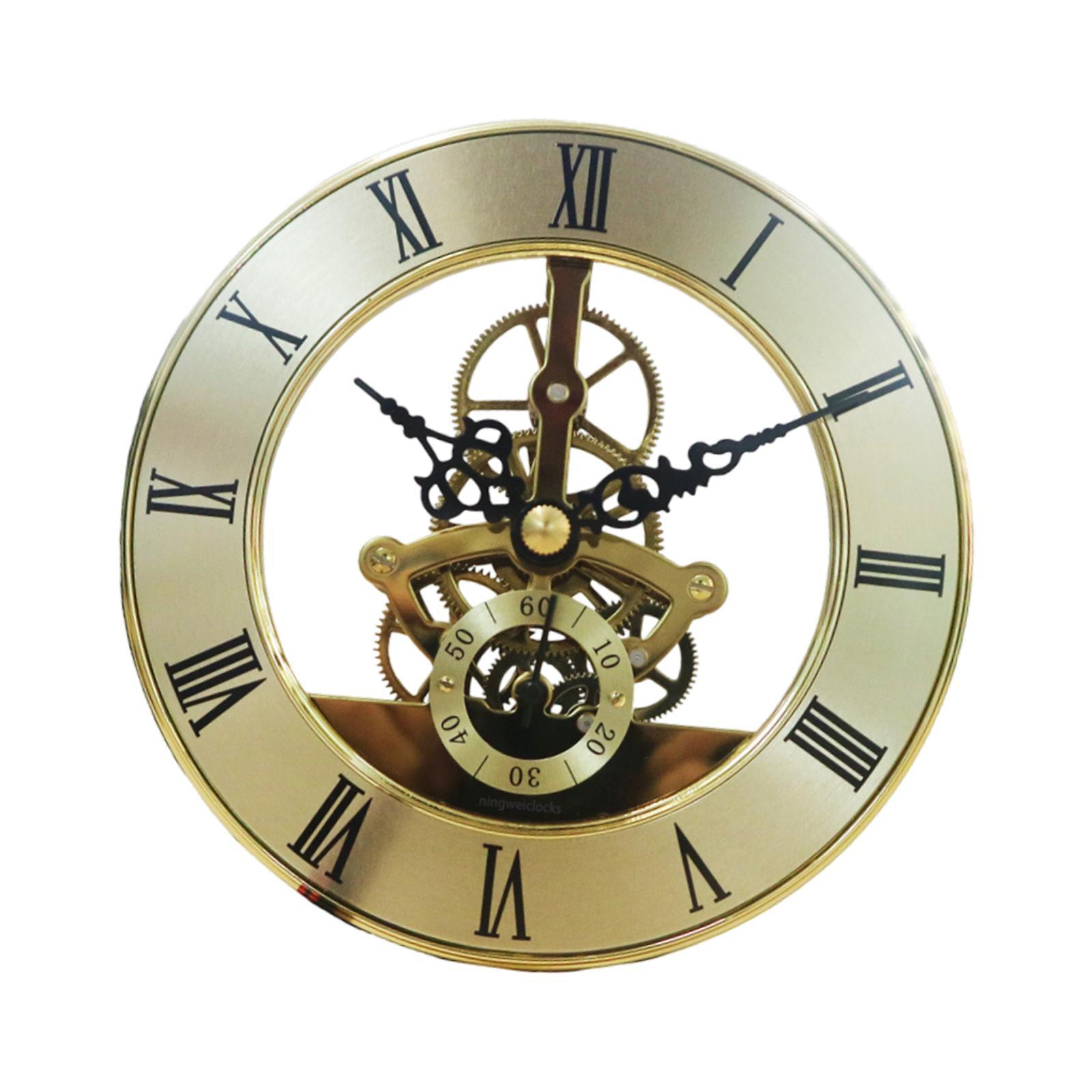 Magideal - Insertar El Reloj Redondo Insertar La Vesícula Biliar De 12,6 Cm Reparación Clásica De Bricolaje, Accesorios, Movimiento De Cabezal De Reloj Con Incru Oro