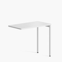 Form Office - Escritorio Lateral Astro 50X90 Blanco/Blanco
