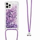 thumbnail image 1 of Funda FOXDOCK para iPhone 12 Pro Max con Cuerda Ajustable, Brillo Líquido, Protección Antigolpes y Lente – Ideal para Regalo, 1 of 6