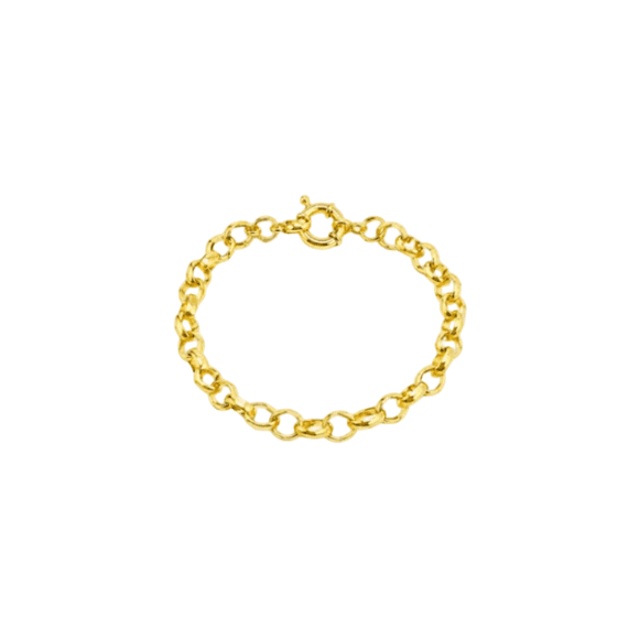 Pulsera Rolo Chic con Baño de Oro 18K.
