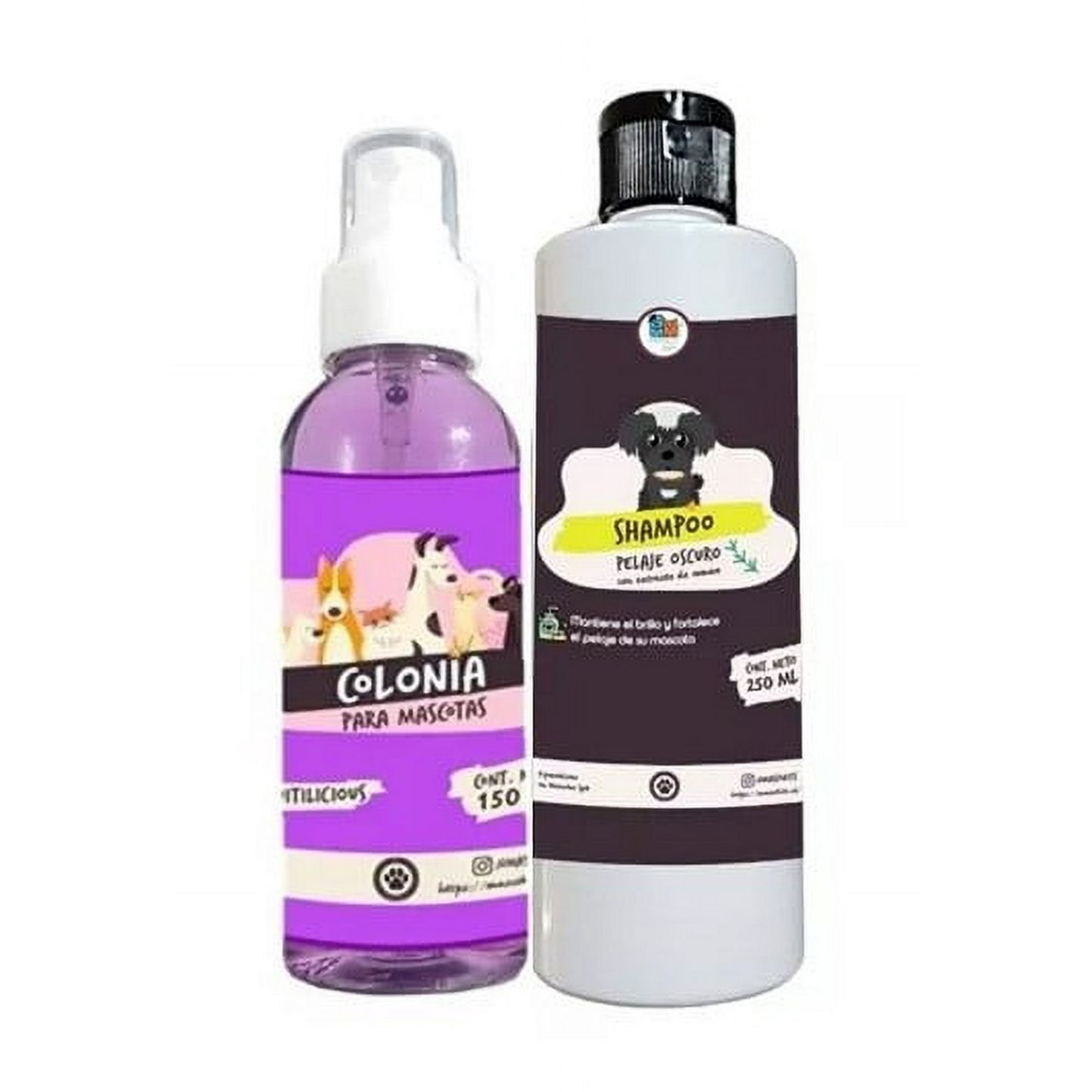 Mascokits - Colonia Para Perro & Perrito Sin Alcohol 150ml+ Shampoo Oscuro