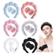 thumbnail image 1 of SET 6 cinta para el pelo cosmética, diadema spa para lavar la cara cuidado de la piel diademas, cinta para el pelo, diadema muñeca banda de lavado conjunto para mujeres niñas yoga deporte ducha, 1 of 7