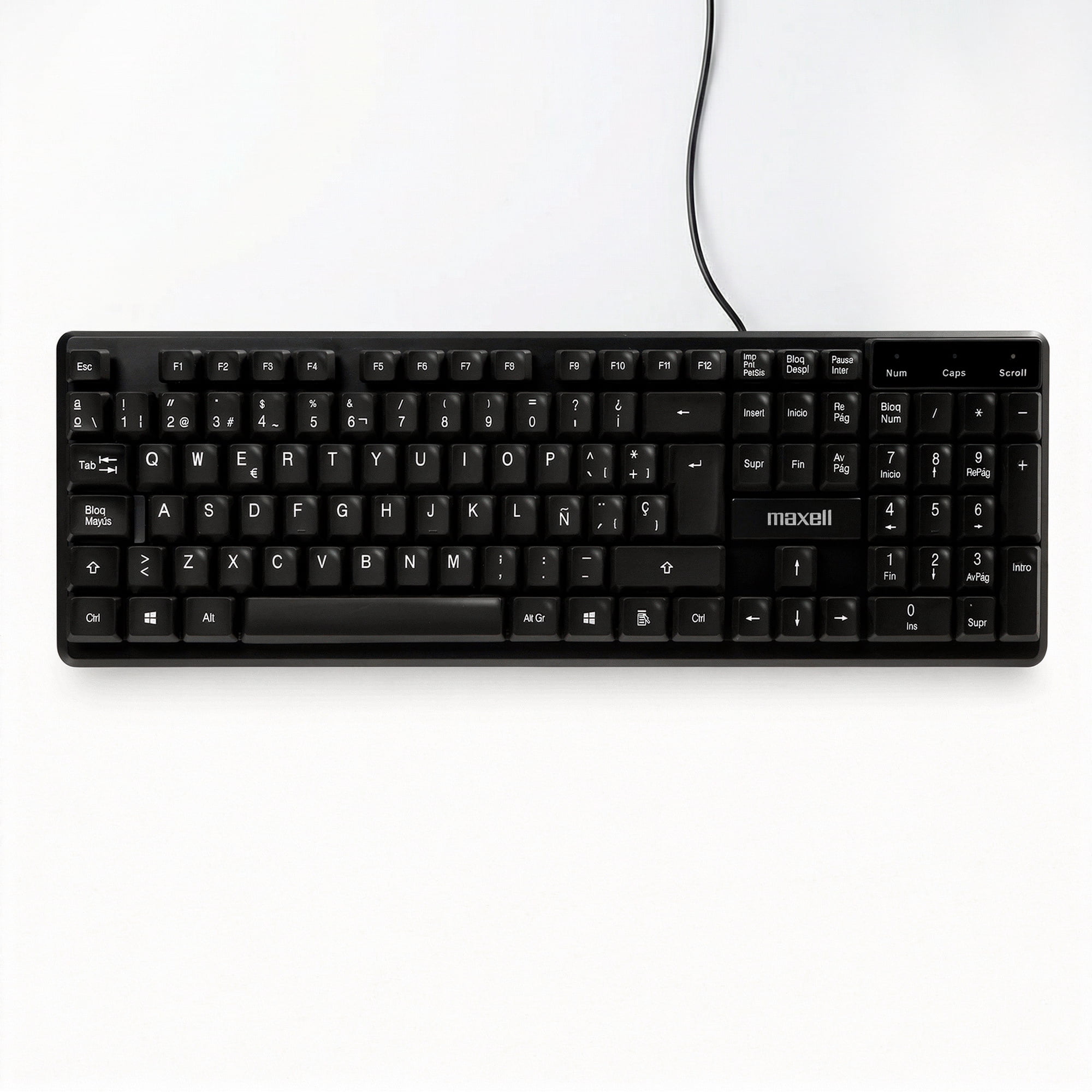 Teclado Básico Maxell Kb-80 Conector Usb Negro