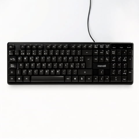 Teclado Básico Maxell Kb-80 Conector Usb Negro