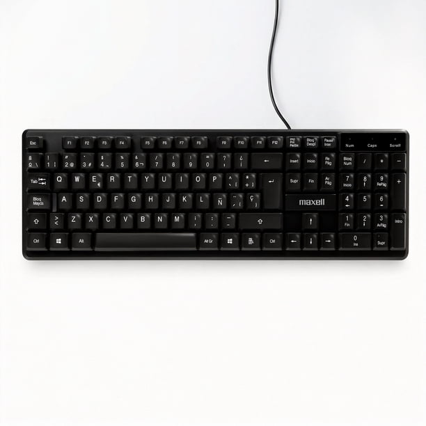 Teclado Básico Maxell KB-80 Conector Usb Negro