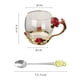thumbnail image 2 of 1 juego de taza de té y café de cristal con cuchara, ideal para regalar., 2 of 5