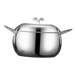 Magideal - Olla Caldo, Utensilios De Cocina, Sartén Moderna Fácil De Limpiar, Olla Para Cocinar Con Tapa Para Estofado, Verduras, Sopa De Desayuno Para El Hogar