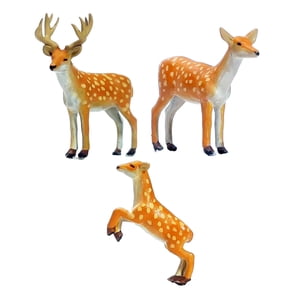 Magideal - 3 Uds 1/64 Figuras De Ciervos Figurita De Animales Suministros Para Fiestas Figurita De Resina Estatua De Resina Decoración De Escritorio Decoración D Estilo A