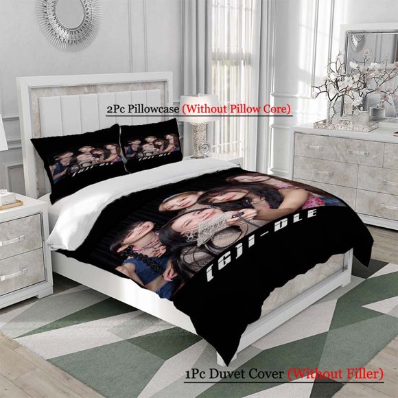 3pcs (G)I-DLE Group Five Members Fashion Photo Pattern Three-Piece Set Soft And Comfortable bedding
