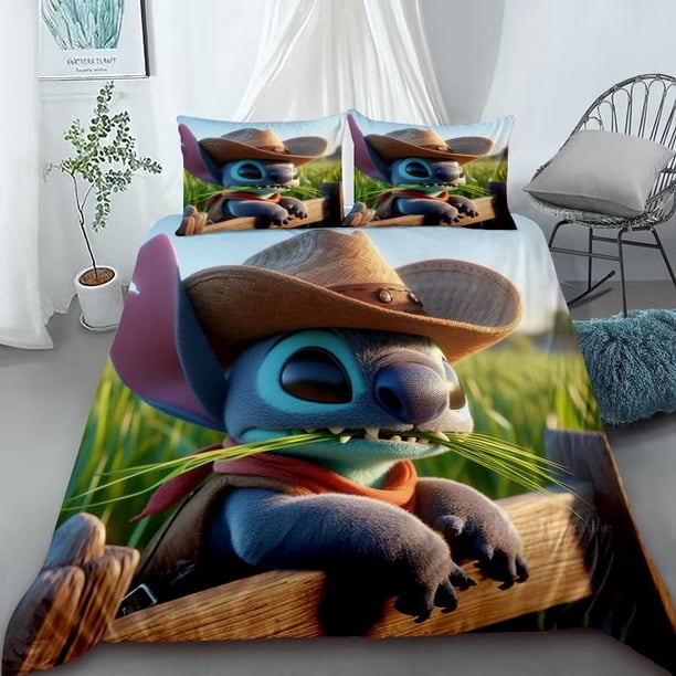 x1057 Bed SheetsDuvet Cover Stitch Cute Cartoon Comfort Quilt Cover Home Boys Bedding Set Size Bedroom Decor for kids Gift 3-Piece Bedding Set (1 Duvet Cover + 2 Pillow Shams) nj1057