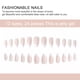 thumbnail image 2 of Juego completo de uñas postizas francesas. Lindas uñas postizas de perlas prensadas para mujeres y niñas. 24 piezas., 2 of 5
