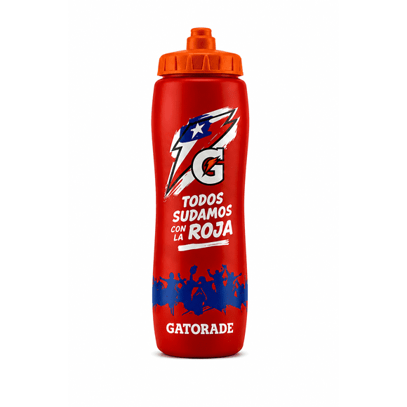 Botella Deportiva Gatorade Selección Chilena 947 ml Squeeze Libre de BPA