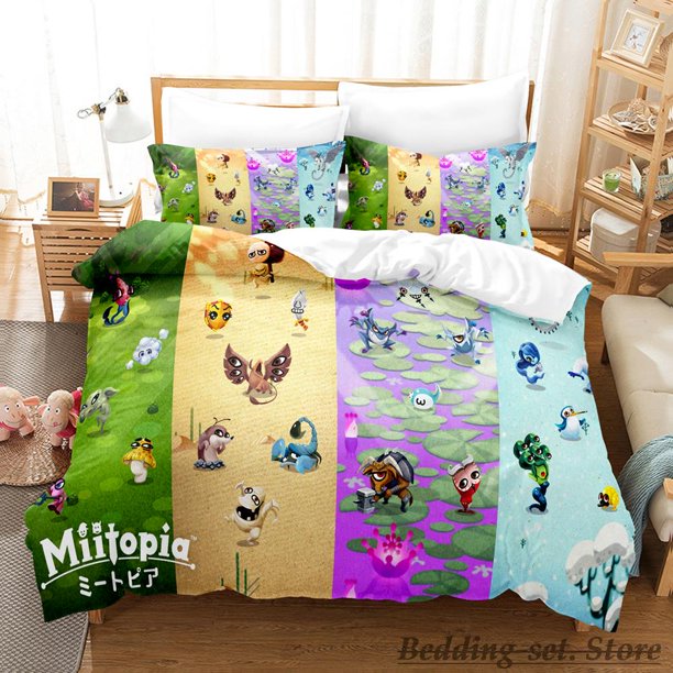 Game Miitopia Bedding Set Bed Set Adult Kid Bedroom Duvetcover Sets parure de lit Bed