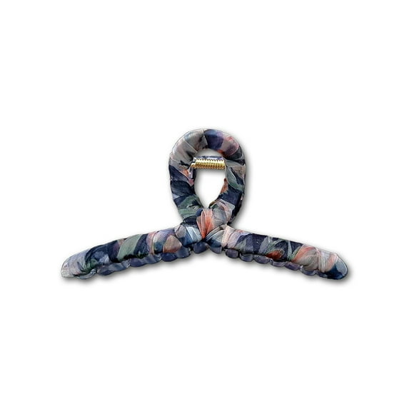 Traba Metálica Garra Tiburón Para Cabello Infinity Azul Armada