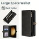 thumbnail image 2 of Artificial Leather Wallet Mobile Phone Case For Samsung S23 S23PLUS Zipper Flip Cover 2-in-1 Protective Case For Samsung S23ULTRTA Large Capacity Plug-in Card Protective Case For Samsung S22, S21, S21, 2 of 3