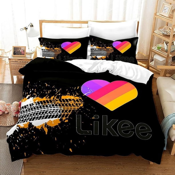 Likee Gift Quilt Duvet Cover Set Children Bedroom Decor3-Piece Bedding Set