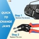 thumbnail image 5 of Juego de herramientas de crimpado HKS 11 piezas con 9 mordazas intercambiables, 5 of 6