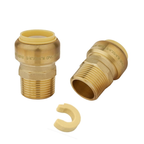 Adaptador macho EFIELD Push to Connect de 19 mm x 19 mm (paquete de 2)