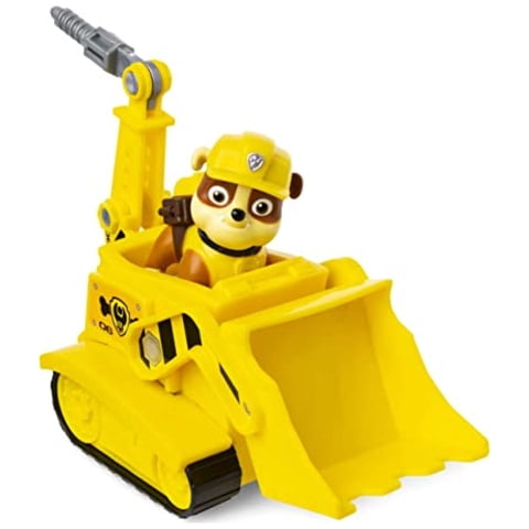 Nickelodeon - Juguete Rubble Bulldozer Amarillo Friccion Paw Patrol