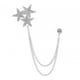 thumbnail image 4 of Broche De Estrella De Cinco Puntas Con Diamantes De Imitación Brillantes Insignia Elegante Para Hombre Broche De Plata, 4 of 5